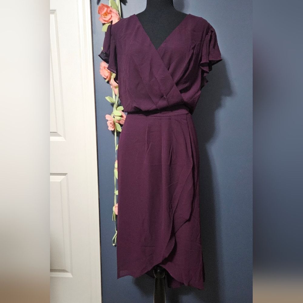 NWT City Chic Wrap Swing Chiffon Midi Dress Plus Size 20W